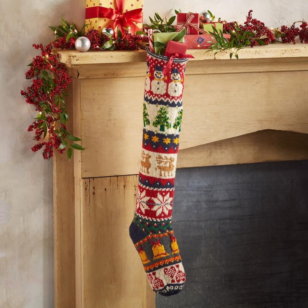 Hand Knit Stocking